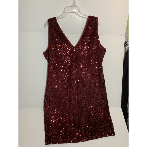 In’Voland Red Sequin Shift Dress Women’s Plus Size 20W Christmas New Year Party - Picture 3 of 11